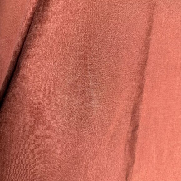 Eileen Fisher Brown Shift Dress Medium Organic Linen Minimalist Relaxed Fit - Picture 3 of 9